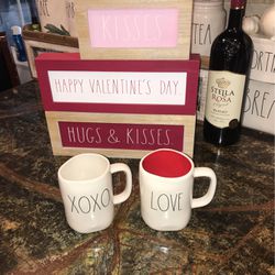 Rae Dunn  LOVE - XOXO MUG SET … Your Desired Sets Welcomed. Chaos Coordinator Ships With This Post Purchase...Slide Pictures...🎯
