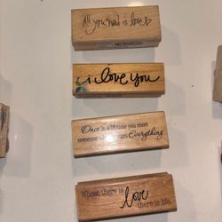 Love (various quotes) stamps