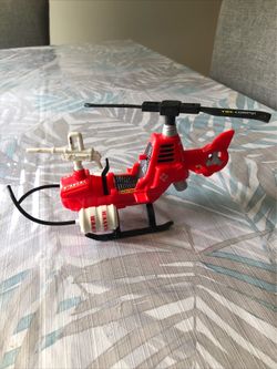 Fire Dept Air Rescue Plastic Helicopter 1998 Lanard Toys