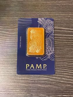 PAMP 1 Ounce Lady Fortuna Gold Bar - 1oz pure 24Kt gold