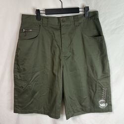 Vintage 90s T&C Surf Designs Canvas Cargo Shorts Mens Medium Green SAMPLE
