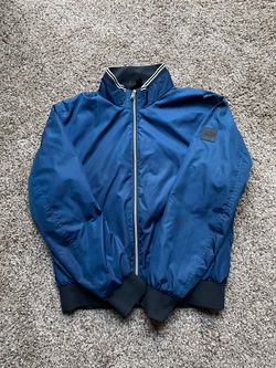 Hugo Boss Blue Zip-Up Bomber Jacket