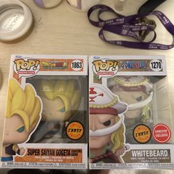 Pop (DBS Broly) Gogeta Ssj (chase) & Pop (One Piece) White Beard (Chase)