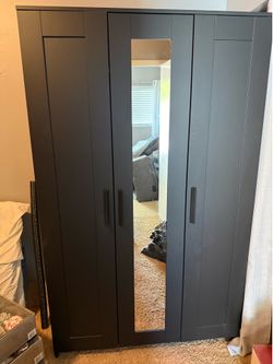 Clothes wardrobe or closet door