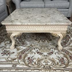 Coffee Table And Matching End Table- Ornate