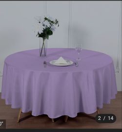 Lavender Lilac Round Tablecloths 