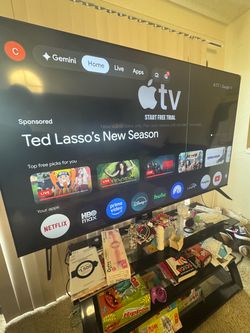 75 inch Phillips TV 4K with the crack