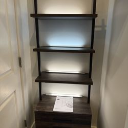Nathan James Theo Industrial Bookshelf With Wood Drawers