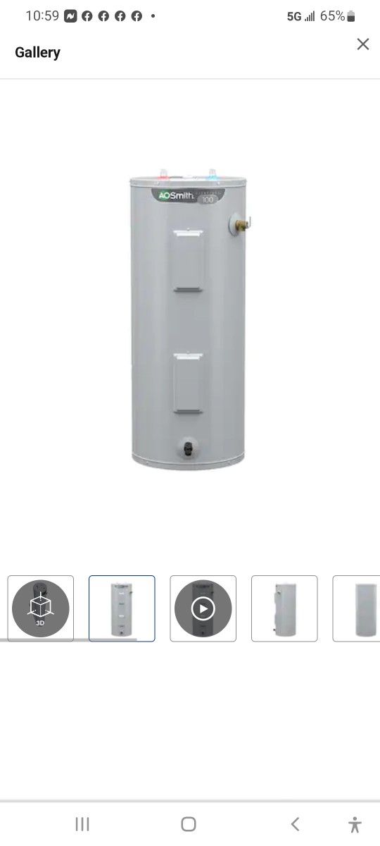 40 Gal. Electric Tank Water Heater..new Condition