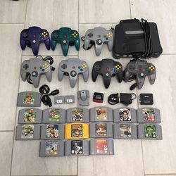Nintendo 64 N64 Console Games Controllers 