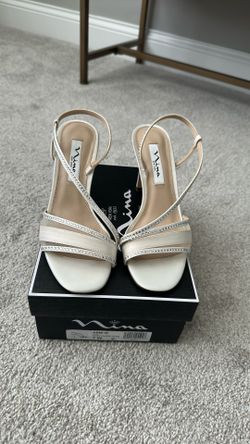 Ivory Satin Heels