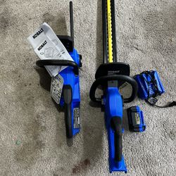 Kobalt Brushless 24v  Chain Saw  4amp Battery And Charger . Brand New 