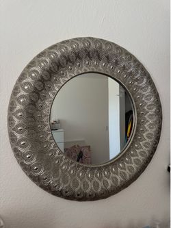 Silver decorative mirror