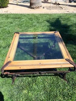 Western Equestrian Glass Coffee Table –