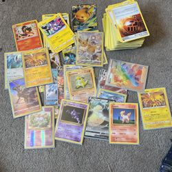 POKEMON random set of sleeved and non sleeved cards 