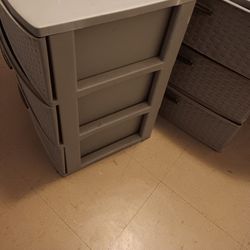 Sterilite 3 Drawer Wide Weave Tower Cement