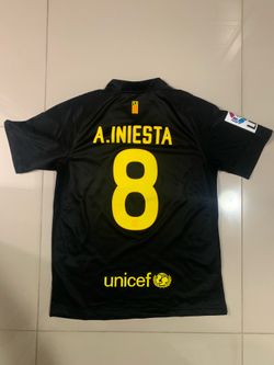 Iniesta #8 11/12 Black Barça Jersey