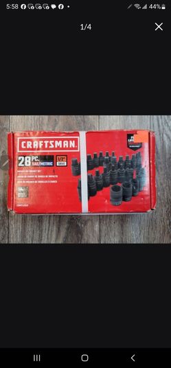 CRAFTSMAN Impact Socket Set, 1/2-Inch Drive, 28-Piece, MM/SAE (CMMT42031) (BRAND NEW FACTORY SEALED)