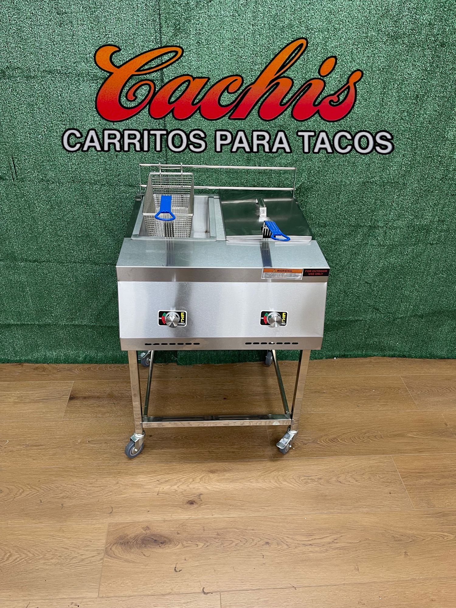 Freidora De 2 Canastas | Incluye 2 Canastas Y Manguera Con Regulador Para Gas Propano | Nueva En Caja | Stainless Steel Deep Fryer | Includes 2 Basket