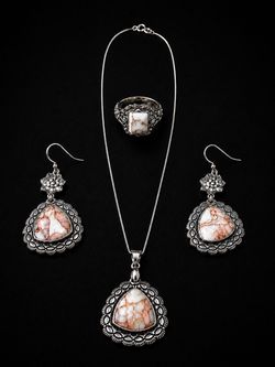 Handmade Golden Quartz Jewelry Set