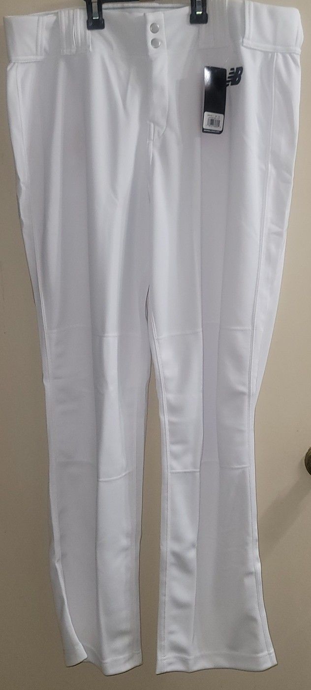 Brand New New Balance Long White Baseball Pants Men Sizes XL, 2XL 