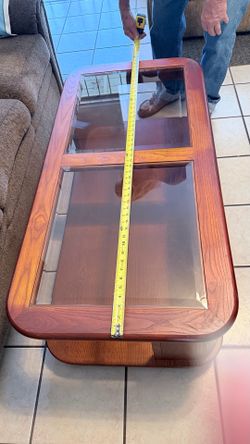 Glass top coffee table