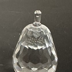 Saks fifth ave crystal pear paperweight 