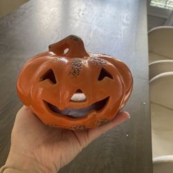 Pumpkin Candle Holder.