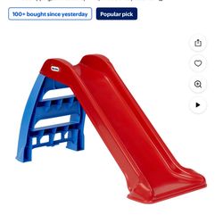 Little Tikes First Slide, Easy Set Up Playset, Indoor Outdoor Backyard, Easy to Store, Toy for Toddler, Kids, 18 Months