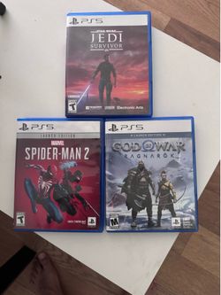 PS5 Video Games - Spider-Man 2, Jedi Survivor, God of War Ragnorok