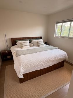 King size bed, mattress, nightstands