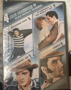 Never opend-4 Movies is One Elvis Presley Jailhouse Rock-It happened at the worlds fair-Stay away Joe-Charro