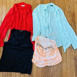 4 Pack Assorted Long Sleeve & Sleeveless Express Small Shirts