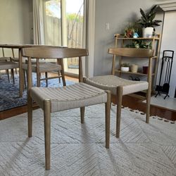 BRAND NEW NEVER USED Castlery Austen Chairs, White Wash (Set of 2)