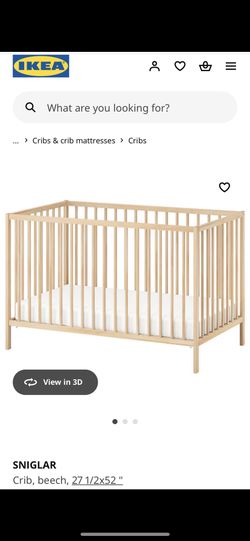 Ikea Crib + Mattress (fully assembled)