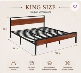 King bed frame