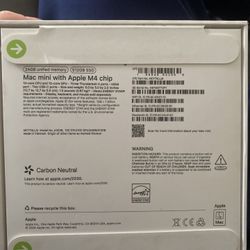 2024 Apple Mac Mini M4 Chip 24gb Ram 512gb SSD Silver MCYT4LL/A