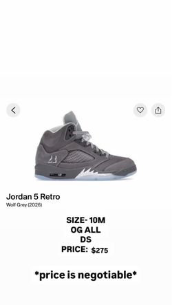 Air Jordan 5 Retro Wolf Grey