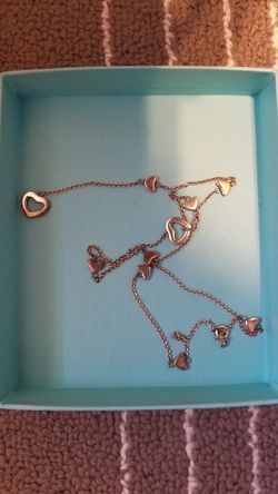 Tiffany open and closed heart necklace