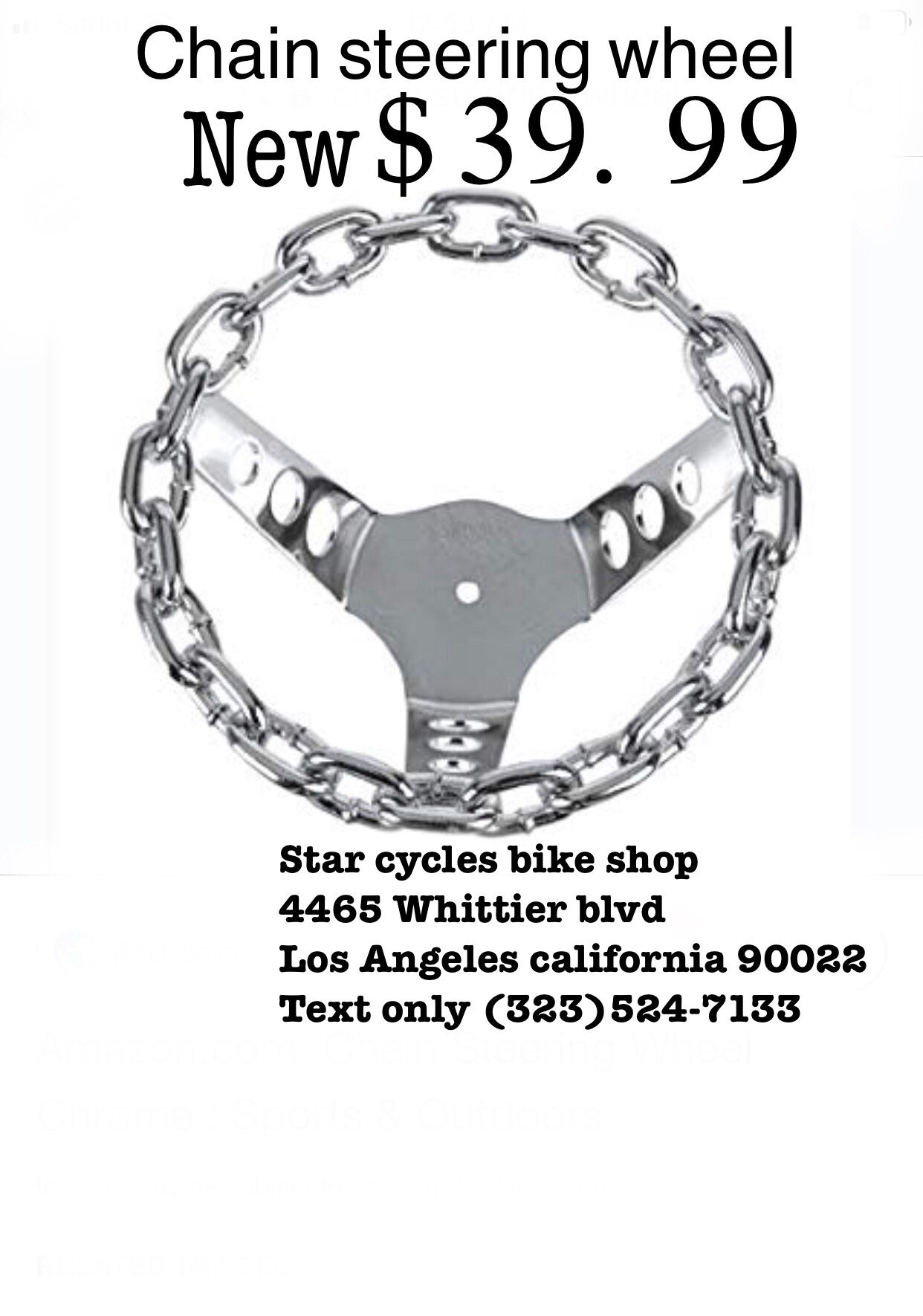 Lowrider bike online chain steering wheel