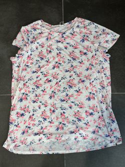 White Floral Print T-Shirt
