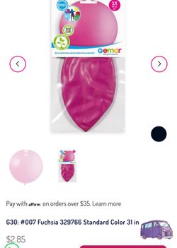 3 Gemar #007 Fuchsia 31” standard balloons for $5 total