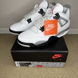 PRICE FIRM Air Jordan 4 Retro White Cement Basketball Shoes (Men’s Sizes 11)