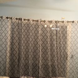 Gray 4 pcs curtains never used new