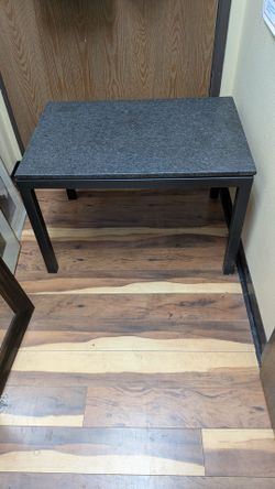 Room and board metal and granite side table. And table.. small coffee table.