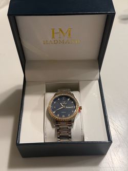 HADMAND Men's Quartz Watch | Day & Date | Stainless Steel Bracelet