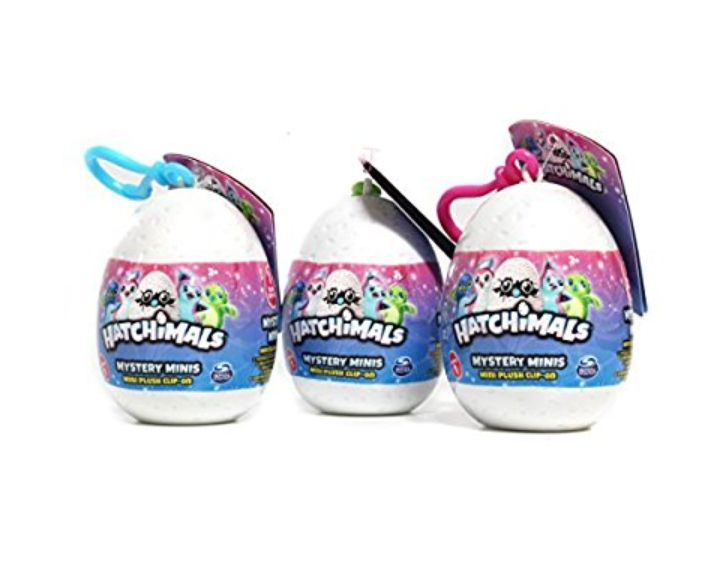 NEW! Hatchimals Keychain, Backpack Clip: 3-Pack, 2.5" (Styles & Colors Vary)
