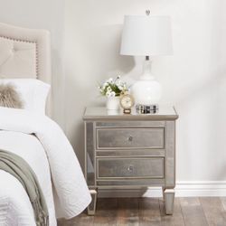 Mirrored 2-Drawer Chest/Nightstand