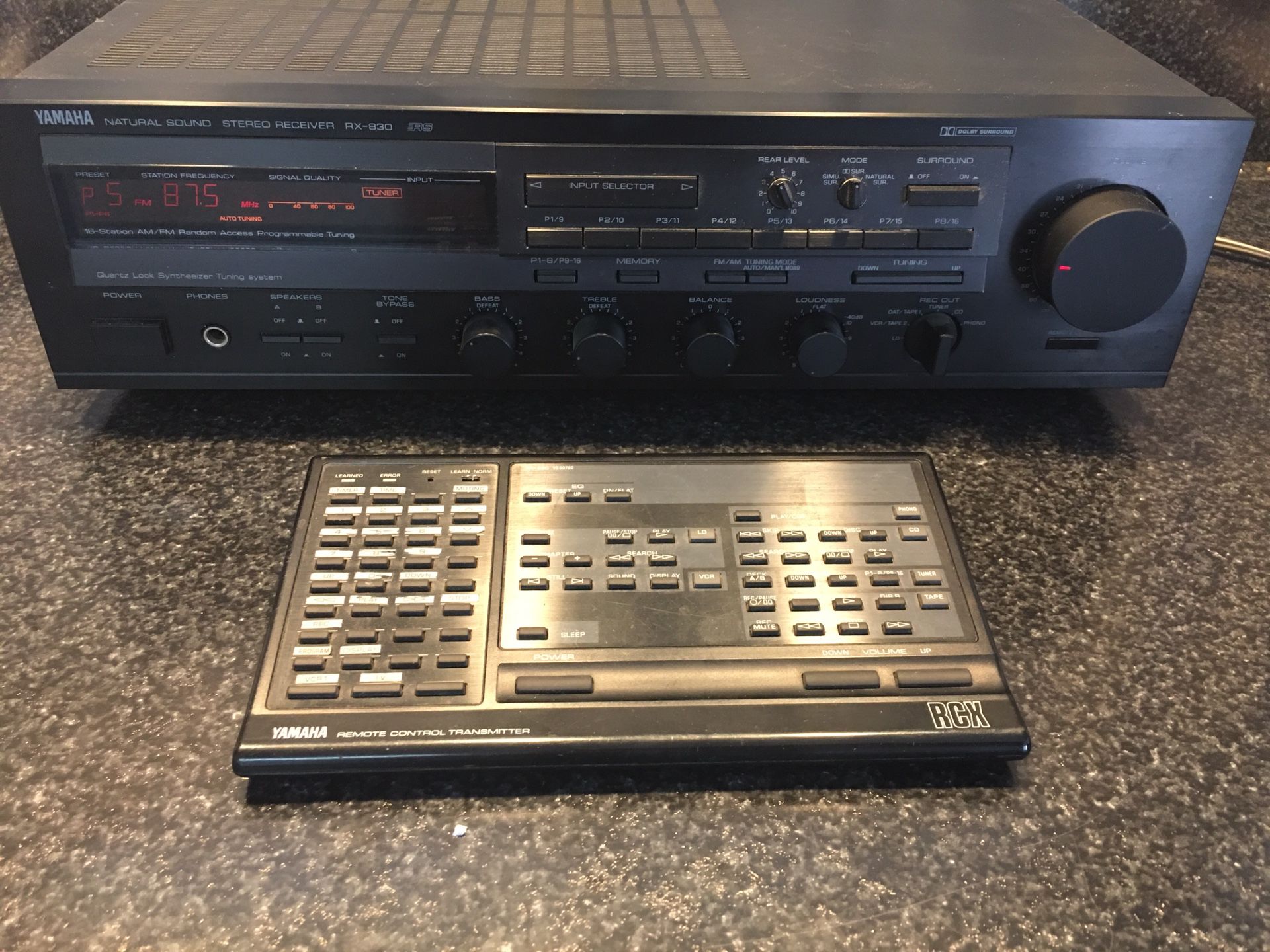 Vintage Yamaha RX-830 Natural Sound Stereo Receiver With Very Rare Original Remote