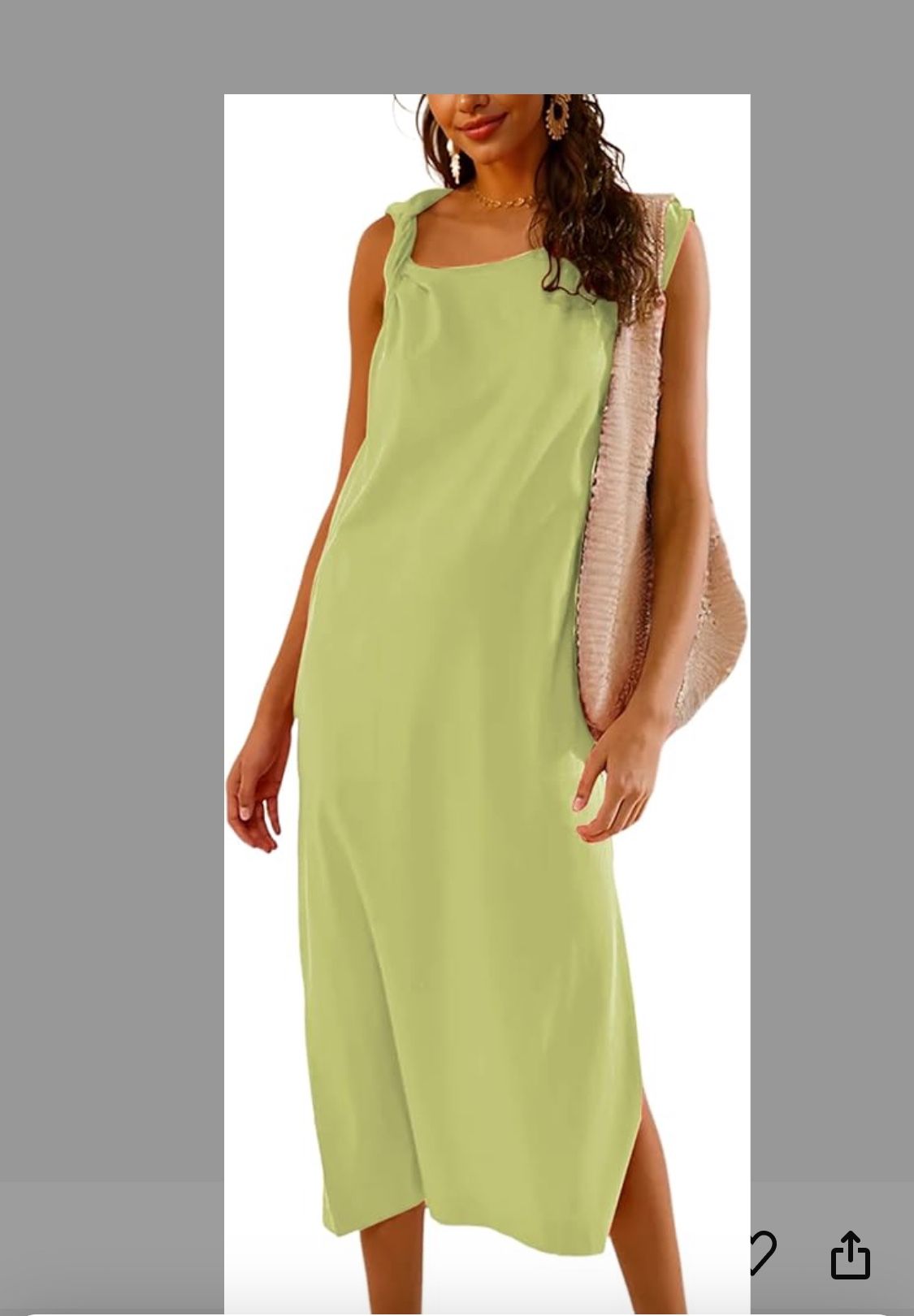 Womens Summer Boat Neck Twist Cap Sleeve Casual Sundress